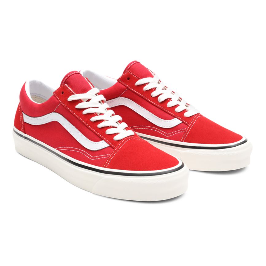 Vans Anaheim Factory Old Skool 36 DX Dam Röda/Vita - Vans Låga Skor SE (PXKGF8613)